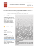 Conceptualisation and contextualisation of mixed-methods research: A review