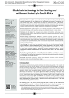 Blockchain technology in the clearing and settlement industry in South Africa