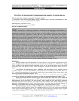 The effects of high-intensity training on aerobic capacity of football players