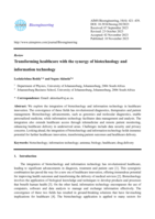 Transforming healthcare with the synergy of biotechnology and information technology