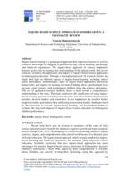 Inquiry-based science approach in kindergarten: A systematic review