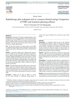 Radiotherapy plan evaluation tool in a resource-limited setting: Comparison of VERT and treatment planning software