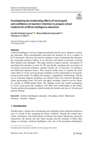 Investigating the moderating effects of social good and confidence on teachers' intention to prepare school students for artificial intelligence education