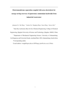 Electromembrane separation coupled with urea electrolysis for energy-saving recovery of quaternary ammonium hydroxide from industrial wastewater