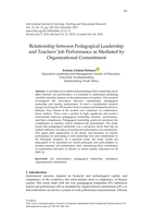 Relationship between Pedagogical Leadership and Teachers' Job Performance as Mediated by Organizational Commitment