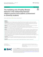 The mediating role of healthy lifestyle behavior in the relationship between religious practice and academic achievement in university students