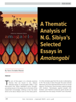 A thematic analysis of N.G. Sibiya’s selected essays in Amalangabi