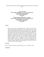 Resolving conflicts in Africa’s Democratic setting : exploring the role of the African Union