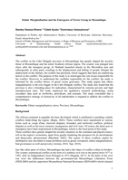 Ethnic Marginalisation and the Emergence of Terror Groupin Mozambique