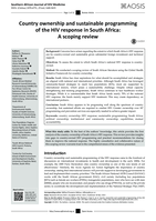 Country ownership and sustainable programming of the HIV response in South Africa : a scoping review