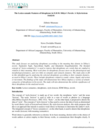 The Lexico-sematic Features of Ideophones in E.D.M. Sibiya`s Novels: A Stylo-lexicon Analysis