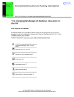 The changing landscape of doctoral education in the UK