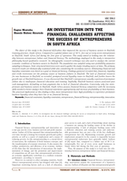 An investigation into the financial challenges affecting the success of entrepreneurs in South Africa