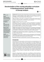 Decolonisation of the nursing education curriculum in Gauteng province, South Africa: A concept analysis