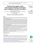 Enhancing supply chain information sharing with third party logistics service providers