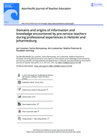Domains and origins of information and knowledge encountered by pre-service teachers during professional experiences in Helsinki and Johannesburg