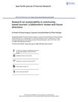 Research on sustainability in community-based tourism: a bibliometric review and future directions