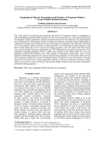 Geophagia in Nigeria: Perceptions and Practices of Pregnant Mothers versus Possible Health Outcomes