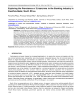 Exploring the prevalence of cybercrime in the banking industry in KwaZulu-Natal, South Africa