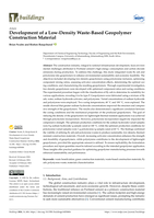 Development of a Low-Density Waste-Based Geopolymer Construction Material