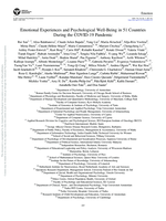 Emotional experiences and psychological well-being in 51 countries during the COVID-19 pandemic