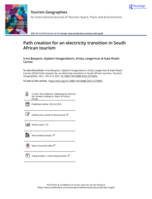 Path creation for an electricity transition in South African tourism