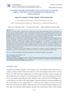 Macroeconomic determinants of poverty in South Africa : the role of investments in artificial intelligence