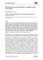 What explains early numeracy achievement: A comparison of South Africa and China
