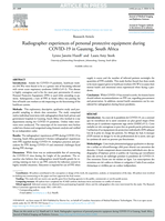 Radiographer experiences of personal protective equipment during COVID-19 in Gauteng, South Africa