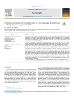 Parent's perceptions of paediatric care in two radiology departments within Johannesburg, South Africa