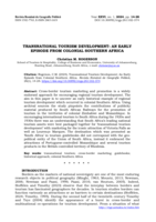 Transnational tourism development : an early episode from colonial Southern Africa
