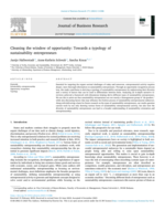 Cleaning the window of opportunity: Towards a typology of sustainability entrepreneurs 