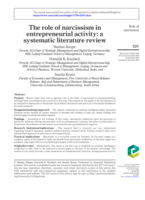 The role of narcissism in entrepreneurial activity: a systematic literature review