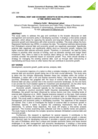 External debt and economic growth in developing economies : a time-series analysis