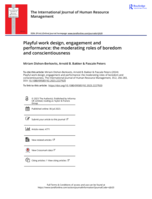 Playful work design, engagement and performance: the moderating roles of boredom and conscientiousness