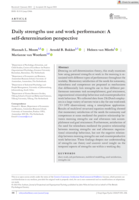 Daily strengths use and work performance: A self-determination perspective