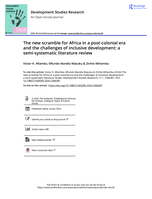 The new scramble for Africa in a post-colonial era and the challenges of inclusive development: a semi-systematic literature review