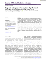 Diagnostic radiographers' perceptions of professional identity in Johannesburg, Gauteng, South Africa