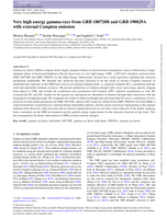 Very high energy gamma-rays from GRB 180720B and GRB 190829A with external Compton emission