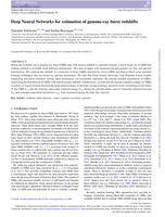 Deep Neural Networks for estimation of gamma-ray burst redshifts