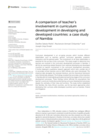 A comparison of teacher's involvement in curriculum development in developing and developed countries: A case study of Namibia