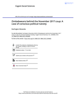 Zimbabweans behind the November 2017 coup: A case of conscious political naivety