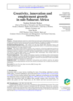 Creativity, innovation and employment growth in sub-Saharan Africa