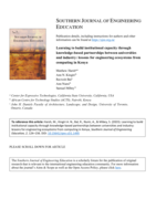 Learning to build institutional capacity through knowledge-based partnerships between universities and industry: lessons for engineering ecosystems from computing in Kenya