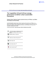 The capability' of South African energy governance to deliver urban sustainable transitions