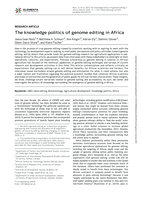 The knowledge politics of genome editing in Africa