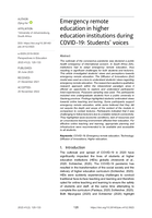 Emergency remote education in higher education institutions during COVID-19: Students' voices