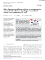 Effect of photobiomodulation at 830 nm on gene expression correlated with JAK / STAT signalling in wounded and diabetic wounded fibroblasts in vitro