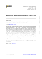 A generalized dominance ordering for 1/2-BPS states