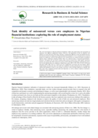 Task identity of outsourced versus core employees in Nigerian financial institutions: exploring the role of employment status
